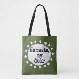Namaste My Dear - Groene Canvas tas