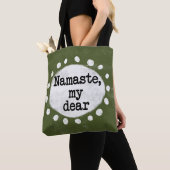 Namaste My Dear - Groene Canvas tas (Dichtbij)