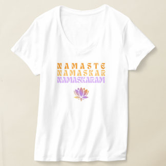 Namaste Namaskar Namaskaram Grafisch ontwerp T-shirt