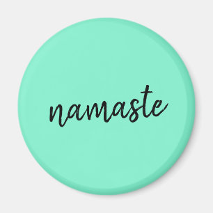 Namaste Neo Mint Green Modern Yoga Spiritueel Magneet