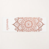 Namaste New Roos Gold Mandala White Yogamat (Voorkant (horizontaal))