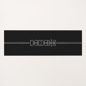 Namaste of Jouw naam als Alien Glyphs Unique Black Yogamat (Achterkant (horizontaal))