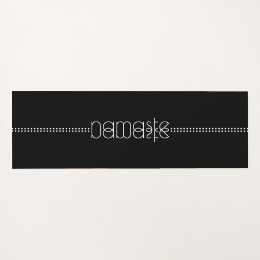 Namaste of Jouw naam als Alien Glyphs Unique Black Yogamat (Achterkant (horizontaal))