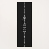 Namaste of Jouw naam als Alien Glyphs Unique Black Yogamat (Achterkant)