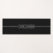 Namaste of Jouw naam als Alien Glyphs Unique Black Yogamat (Voorkant (horizontaal))