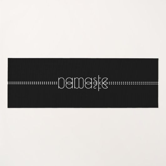 Namaste of Jouw naam als Alien Glyphs Unique Black Yogamat (Voorkant (horizontaal))