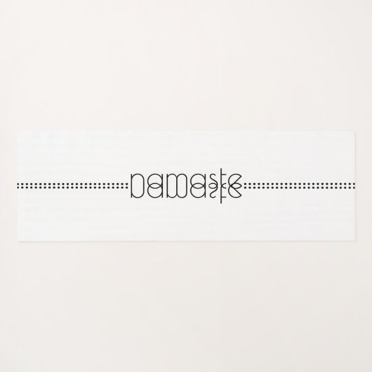 Namaste of Jouw naam als Alien Glyphs Unique White Yogamat (Achterkant (horizontaal))