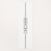 Namaste of Jouw naam als Alien Glyphs Unique White Yogamat (Voorkant)