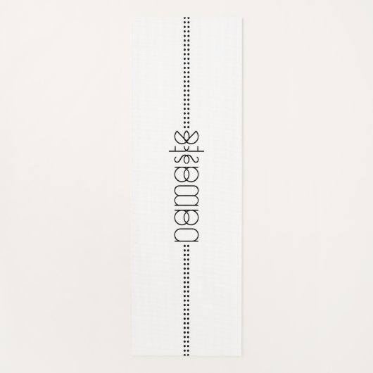 Namaste of Jouw naam als Alien Glyphs Unique White Yogamat (Voorkant)