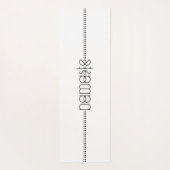 Namaste of Jouw naam als Alien Glyphs Unique White Yogamat (Achterkant)