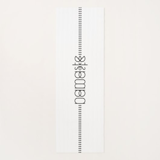 Namaste of Jouw naam als Alien Glyphs Unique White Yogamat (Achterkant)