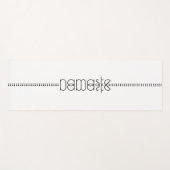 Namaste of Jouw naam als Alien Glyphs Unique White Yogamat (Voorkant (horizontaal))