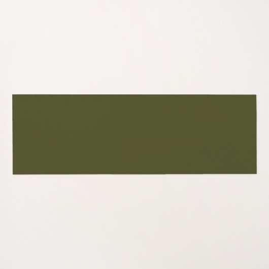 Namaste Olive Green Whimsical Script Fitness Yogamat (Achterkant (horizontaal))