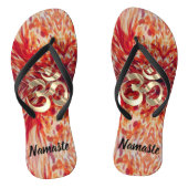 Namaste OM Abstracte verfstreken Teenslippers (Voetbed)