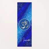 Namaste OM Blauwe Confetti Yogamat (Voorkant)