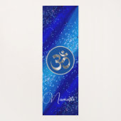 Namaste OM Blauwe Confetti Yogamat (Achterkant)