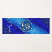 Namaste OM Blauwe Confetti Yogamat (Voorkant (horizontaal))
