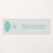 Namaste Om Groene Lotus Bloem Zen Yoga Mat (Voorkant (horizontaal))
