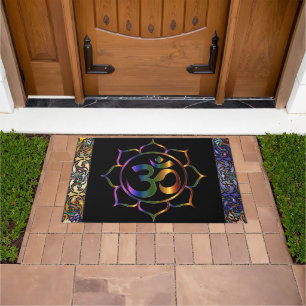 Namaste Om Lotus Rainbow Deurmat