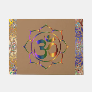 Namaste Om Lotus Rainbow Doormat Deurmat