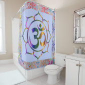 Namaste Om Lotus Rainbow  Douchegordijn (In situ)