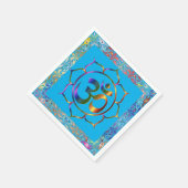 Namaste Om Lotus Rainbow  gepersonaliseerd Servet (Hoek)
