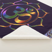 Namaste Om Lotus Rainbow  Sherpa Blanket Sherpa Deken (3/4)