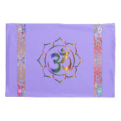 Namaste Om Lotus Rainbow Spiritueel gepersonalisee Kussensloop (Achterkant)