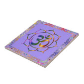 Namaste Om Lotus Rainbow  Tegeltje (Zijkant)