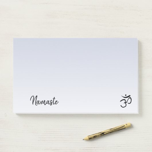 Namaste Om Symbol Bleke Paarse Yoga Studio Post-it® Notes (Op bureau)