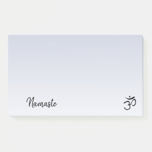 Namaste Om Symbol Bleke Paarse Yoga Studio Post-it® Notes (Voorkant)