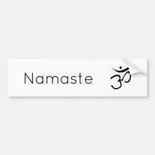 Namaste Om Symbol Inspirerend Yoga Bumpersticker