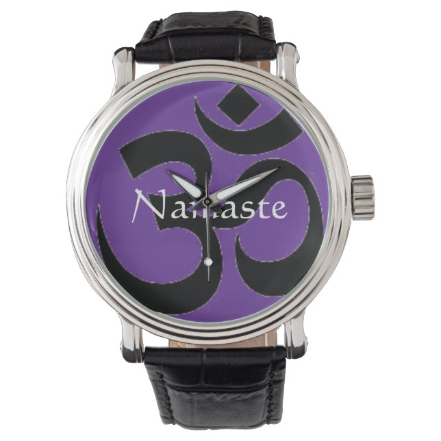 Namaste & OM Symboolhorloge Horloge (Voorkant)
