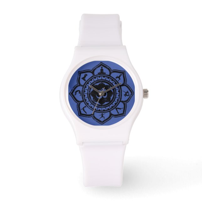 Namaste Om Yoga Pose Horloge (Voorkant)