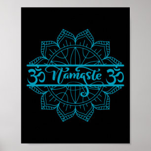 Namaste Omkara Lotus Meditatie Zen Yoga Spiritueel Poster