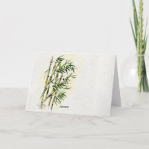 Namaste op Bamboe Respectful Polite Greeting