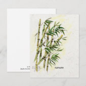 Namaste op Bamboe Respectful Polite Greeting Notitiekaartje (Voorkant / Achterkant)