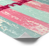 Namaste op Grunge Stripes Poster (Hoek)