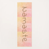 Namaste Oranje roze Waterverf Yogamat (Voorkant)
