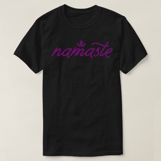 Namaste paars t-shirt (Design voorkant)