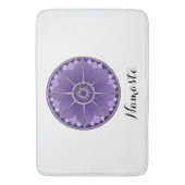 NAMASTE Paarse Bloem Spirituele Lotus Mandala Badmat (Voorkant Verticaal)