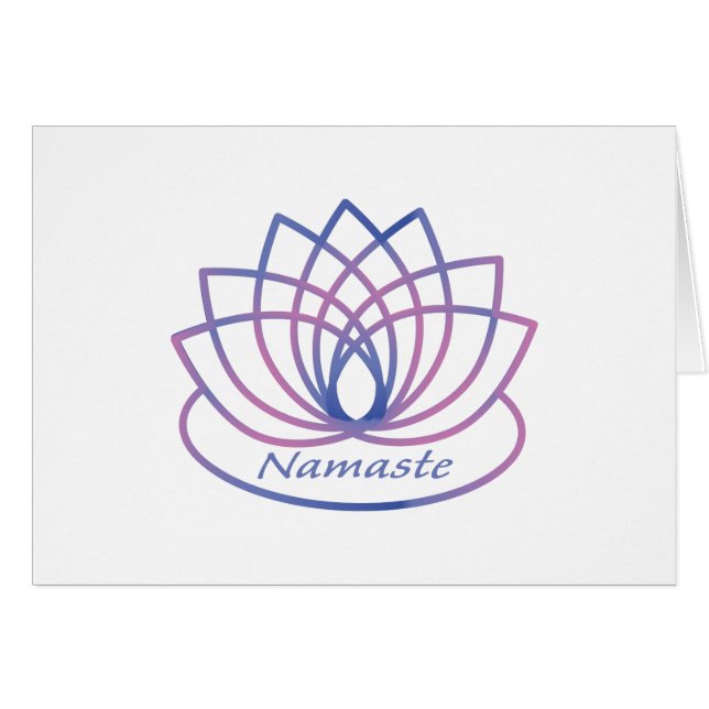 Namaste Paarse en Roze Lotus Flower (Voorkant Horizontaal)