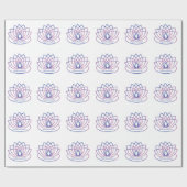 Namaste Paarse en Roze Lotus Flower Cadeaupapier (Vlak)