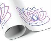Namaste Paarse en Roze Lotus Flower Cadeaupapier (Rol Hoek)
