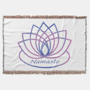 Namaste Paarse en Roze Lotus Flower Deken