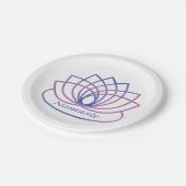 Namaste Paarse en Roze Lotus Flower Papieren Bordje (Gekanteld)