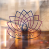 Namaste Paarse en Roze Lotus Flower  Raamsticker (Vel 2)