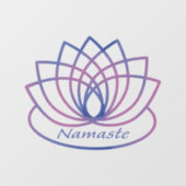 Namaste Paarse en Roze Lotus Flower  Raamsticker (Vel)