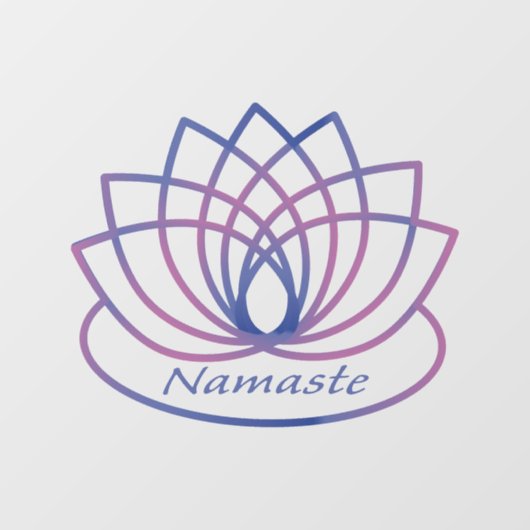 Namaste Paarse en Roze Lotus Flower  Raamsticker (Vel)