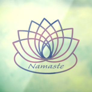Namaste Paarse en Roze Lotus Flower  Raamsticker